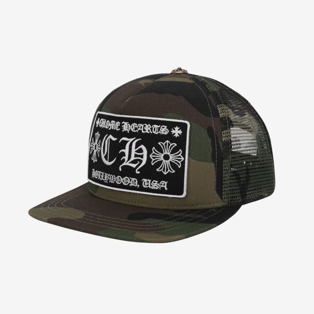 Chrome Hearts CH Hollywood Trucker Hat Camo