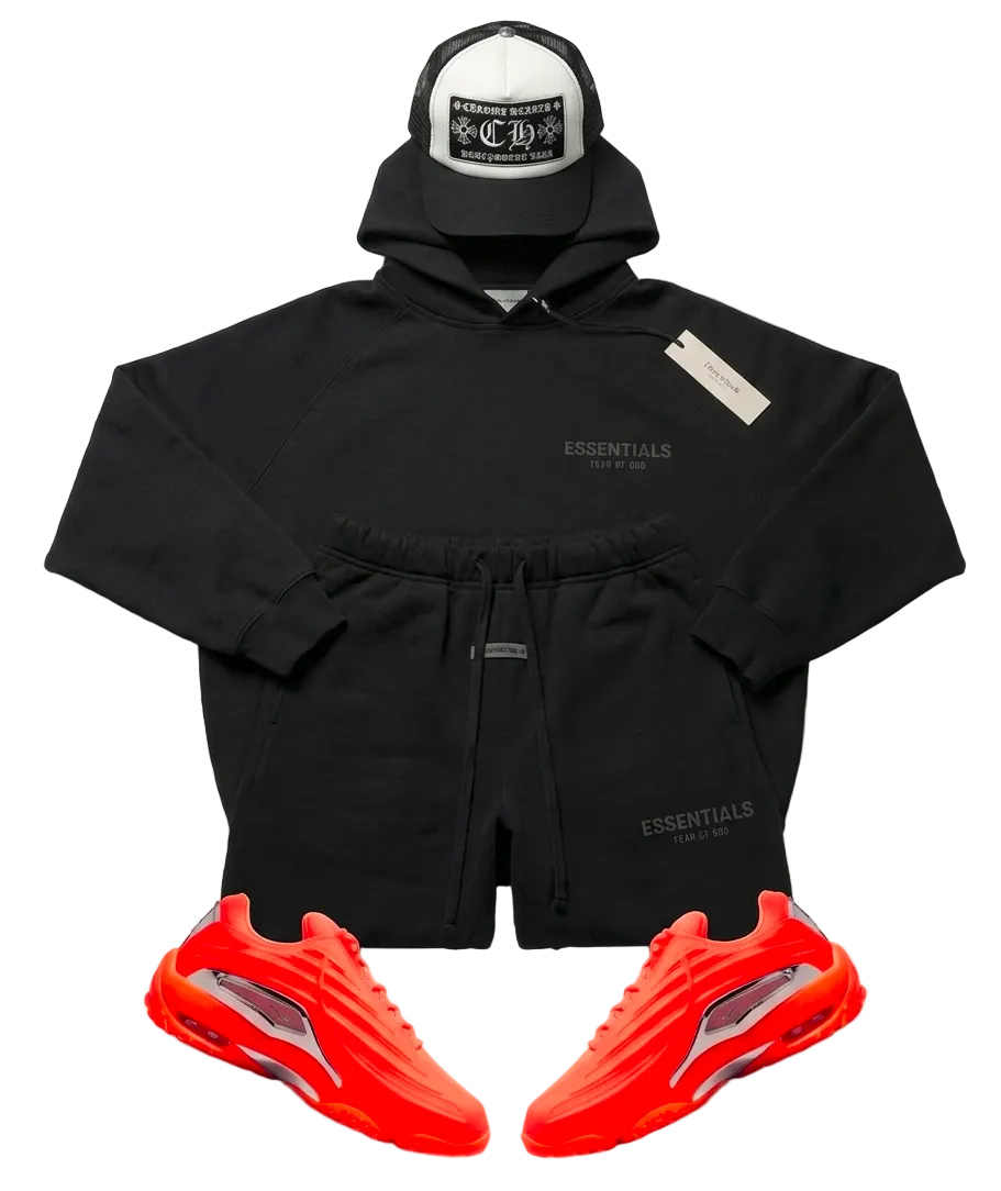 Look Complet Essentials x Chrome Hearts — Noir & Orange